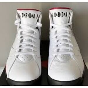 Air Jordan 7 Retro White Metallic Gold‎ Cardinal Red Sneakers Shoes